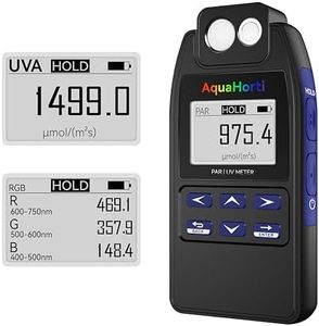 AH-Quantuv PAR Meter,Test PPFD(400-750nm) and UVA(320-400nm) Irradiance Intensity.Show The Seperate PAR of R,G,B in Grow Light. Record PAR | UVA