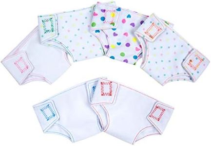 ZWOOS Pañales para Muñecas, Accesorios para Muñecos Bebé 30-40 cm, Conjunto de 6