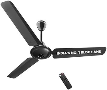 atomberg Efficio Alpha 1200mm BLDC Ceiling Fan with Remote Control | BEE 5 star Rated Energy Efficient Ceiling Fan | High Air Delivery with LED Indicators | 2 Year Warranty (Gloss Black)