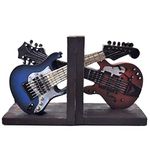 Guitar Shelf Tidy Book Ends - Heavy Vintage Storage Retro Hipster Office Study Music CDs DVDs