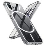 RIGGEAR Shockproof Clear Hybrid Armor Transparent Nothing Phone 1 Back Cover Case (Clear PC+TPU)