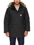 Carhartt Men's Quick Duck Sawtooth Parka Coat, Black, L Regular