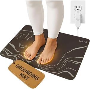 GAYA Grounding Mat for Feet, Sleep Improvement, Back Pain Relief, Muscle Relaxation & Stress, Earthing Pads for Bed, Ground for Desk, Earth Mats, Bedding Pad (24''X16'')