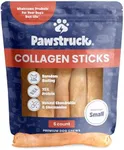 Pawstruck Natural 5-7" Beef Collagen Sticks for Dogs - Healthy Long Lasting Alternative to Traditional Rawhide - High Protein Low Fat w/Chondroitin & Glucosamine - 5 Count - Packaging May Vary