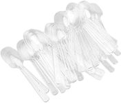 SINJEUN 400 PCS Mini Dessert Spoons, Small Plastic Spoons Clear Spoons Lightweight Teaspoons Reusable Spoons for Party, New Year, Dessert House