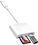 USB C to SD Card Reader, SD Card Adapter with SD MicroSD USB 3 Ports, BnmxTek USBC Memory Card Reader for iPhone 15 Pro Max, iPad Pro/Air/Mini, Mac, MacBook Pro/Air, and More USB-C/Type C Device