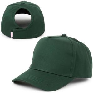 Ponyflo Womens Satin Lined Bria Braid Tall Crown Baseball Cap, Green