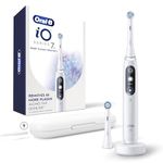 Oral-B iO Series 7 Limited Electric Toothbrush, Deep Clean + Protect, White | Rechargeable Toothbrush with Visible Pressure Sensor, 5 Cleaning Settings, 2 Min Timer| Includes iO7 Toothbrush, 2 Replacement Brush Heads, and Charging Travel Case