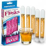 Smuggle Your Booze Tampon Flask Set - Pack of 5 1oz Tube Flasks with Resealable Wrappers Secret Flasks for Liquor Disguise - Discreet Flask for Women - Hidden Alcohol Containers - Fake Tampon Flasks