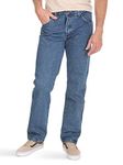 Wrangler Men's Authentics Classic Regular Fit Jean, Stonewash Mid, 32W x 32L