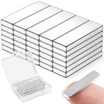 FINDMAG Strong Neodymium Magnets Bar, Fridge Magnets Bar, Whiteboard Magnets, Rare Earth Magnets, Small Strong Magnets for Crafts Kitchen DIY Tool Office Locker Iron Shelf (30 Pack 20 x 5 x 2 mm)