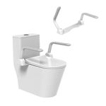 MEJE Toilet Safety Rails for Seniors,Handicap Toilet Rails with Foldable Handles,Toilet Assist Frames Rails with ABS Non-Slip Arms