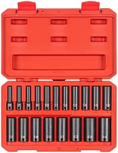 TEKTON 3/8 Inch Drive Deep 12-Point Impact Socket Set, 19-Piece (6-24 mm) | SID91307