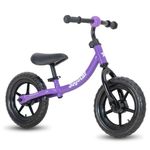 JOYSTAR Kids Balance Bike for 18 Months 2, 3 4 and 5 Years Old Boys & Girls, 12" Toddler Training Bike for Baby, Lightweight & Adjustable No Pedal Bicycle for Children, Purple