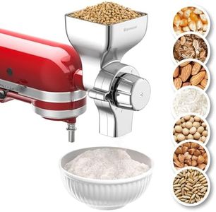 All Metal Grain Mill Attachment For Kitchenaid Stand Mixer, 12 Levels Flour Mill Grinder for Home, Fit for Grinding Wheat, Corn, Oats, Buckwheat,Millet and Other Cereals