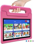 VNEIMQN Kids Tablet, 10.1 Inch Tablet for Kids Android 14, 64GB Octa-Core, WiFi, Big Battery, Kids Space, Parental Control 1280 * 800 HD Display Children Tablets Pink