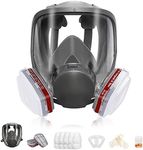 Full Face Reusable Respirаtor Mask - Organic Gas Dust Chemical Respirator w/Extra Filters for Paint Sprayer, Woodworking, Painting, Machine Polishing, Welding, Epoxy Resin and Other Work Protection