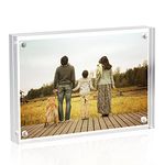 Sezanrpt Acrylic Picture Frames 2.5x3.5 inches, Clear Double Sided Magnetic Photo Block Frame,Desktop Frameless Picture Display, Wallet Small Picture Frames 2x3