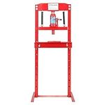 12 Ton Hydraulic Workshop Press Garage Shop Floor Press Bottle Jack Pressing Plates Bearing, Red