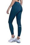 TCA Women's SuperThermal Performance Workout High Waisted Running Training Tights Leggings with Pocket - Atlantic Deep, S