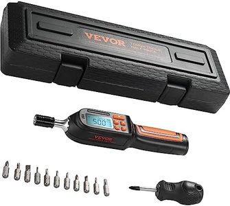 VEVOR Digital Torque Screwdriver, 1/4" Drive Screwdriver Torque Wrench, Electrician Torque Screwdriver with LCD, 2.65-70.67 in-lbs Torque Range, 0.01 N.m Increment Torque Screwdriver with Bits & Case