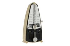 Wittner Metronome Taktell Piccolo Series 830 - Plastic casing - Without bell - Ivory coloured - Mechanically wound - No batteries required - Made in Germany