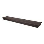 HIGH & MIGHTY 515668 Decorative 36" Floating Shelf Holds up to 25lbs, Easy Tool-Free Dry Wall Installation, Beveled, Ecommerce Packaging, Espresso