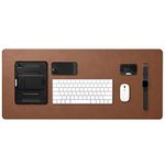 Spigen Desk Pad Velo Vegan PU Leather with Non Slip Rubber Mat - Brown