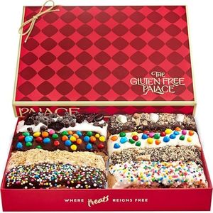 Gluten Free Palace Valentine’s Day Chocolate Covered Biscotti Gift Basket – Assorted Biscotti Cookies Gift for Men & Women (8 Count)
