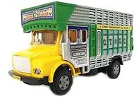 CENTY Toys Public Truck Green- Toy Truck with Tail Lid That Opens - Spare Wheel at Bottom Small Window for Rear View in Driver Cabin Pull Back Action