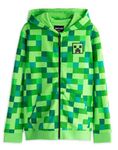 Minecraft Creeper Boy's Hoodie (7-8 Years) Green