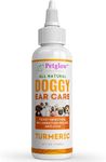 Dog Ear Cleaner Infection for Yeast with Turmeric. Natural Ear Therapy eliminates Painful Ear infections, Odor, Wax, and Stops Chronic Ear Itch.