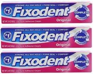 Fixodent Denture Adhesive Cream Original: 3 Packs of 2.4 Oz - Sms10