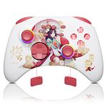 Wireless Bluetooth Pro Controller Compatible with iOS/Android Phone, Switch/OLED/Lite, Steam Deck, PC, Multi Platform with RGB Light, Programmable Back Buttons, Headphone Jack, Anime Girl Touro