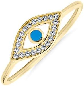 Bague Minimaliste Plaquée Or Rose 14K .925 Argent Sterling Midi Knuckle 1Mm Bande Empilable Délicate Halo Cz Oeil Maléfique Pour Femmes Adolescentes