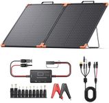 ZOUPW 100 Watt Portable Solar Panel with 20A PWM Controller,Camping Essentials,100W Foldable Solar Panel Kit for Power Station & 12V Batteries,23.5% High Efficiency IP68 Waterproof for RV Camping