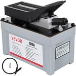 VEVOR 2510A Air Hydraulic Pump 10,000 PSI Quick Power Air Hydraulic Foot Pump 0.42 Gal Reservoir Foot Actuated Hydraulic Pump for Heavy Machinery Rigging & Auto Repair, Gray