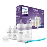 Philips Avent Baby Bottle Newborn Gift Set - 4 Baby Milk Bottles, Ultra-Soft Pacifier and Bottle Brush, Babies Aged 0-12 Months+ (Model SCD838/11)