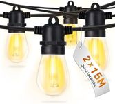 ROSHIN Festoon Lights, 30M (15M x 2