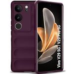 TheGiftKart Liquid Silicon Back Cover Case for Vivo V29 / V29 Pro 5G | Shockproof Military Grade Protection | Micro-Fibre Cloth On Inner Side | Anti-Slip Grip Vivo V29/V29 Pro Back Cover (TPU, Plum)