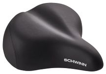 Schwinn Comfort Bike Seat for Men and Women, Commute Plus Foam Plush, Replacement Saddle Fits All Adult Bikes with Standard Seatpost, Black