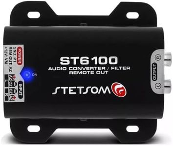 Stetsom ST6100-3-in-1 Product: Car Audio Converter (Wire to RCA), Noise Filter, and Remote Output Activated by Sound for Original Factory Radio Player