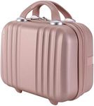 Exttlliy Mini Hard Shell Hard Travel Luggage Cosmetic Case, Small Portable Carrying Case Suitcase for Makeup (Rose Gold)