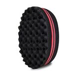 ELERA Hair Sponge Brush, Big Holes (14mm Hole) Afro Curl Sponge, Double Side Oval Magic Twist Coils Wave Hair Sponge for Home and Barber