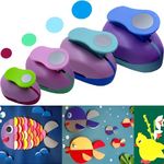 CINY Circle Punch Set Round Embossing Device, Scrapbook Paper Punchers Craft Punches Round Shape Paper Punches for Card Making DIY Albums Greeting Cards (4 pcs, Diameter 9mm+25mm+38mm+50mm)