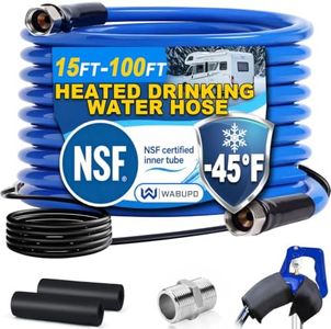 100FT Heated Water Hose for RV,Heated Hose,Anti-freezing Temperature Down to -50°F, Great Rv Accessories for Campers, Livestock, Agriculture (100FT)