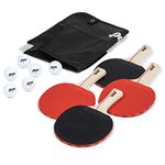 Penn Sport Ping Pong Paddle Set (4-Player Bundle), 6 Star Balls, Portable Storage Case with Organizer, Complete Table Tennis Set with Advanced Speed, Indoor or Outdoor Play