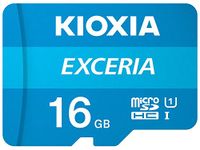 KIOXIA 16GB EXCERIA MicroSD Memory Card U1 Class 10 100MB/s Max Read Speed, Full HD Video Recording