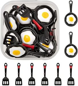 WEWAYSMILE 20Pcs Assorted Food Kitchen Enamel Pendants Alloy Dangle Charms Spatula Pan with Egg for Women Bracelet Earring Necklace Jewelry Keychains Making