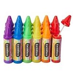 THE TWIDDLERS 48 Mini Bubbles for Kids, Crayon Shaped Wands in 6 Colours, 8cm - Perfect as Party Bag Fillers for Kids Bubbles, Wedding Favours, Outdoor Games - Refillable Tubes